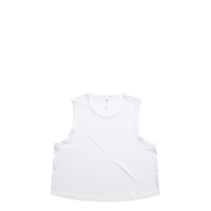 Women's Martina Crop Tank in White